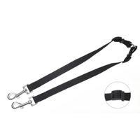 Nobleza rozdvojka na vodítko nastaviteľná 2 x 30 - 44,5 cm čierna